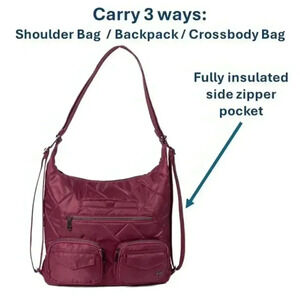 LUG Zipliner 2 Convertible Hobo Bag  / Shoulder Bag / Backpack / Crossbo…